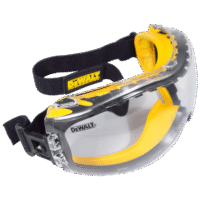 DEWALT DPG82-11 Concealer Clear Anti-Fog Dual Mold Safety Goggle, Clear Lens, 1 Pair